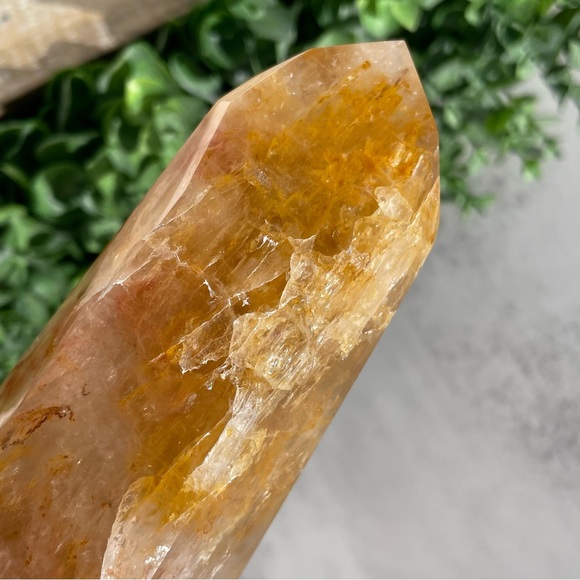 Golden Healer Tower | Yellow Hematoid Quartz Golden Healer Quartz Tower - Picture 6 of 17